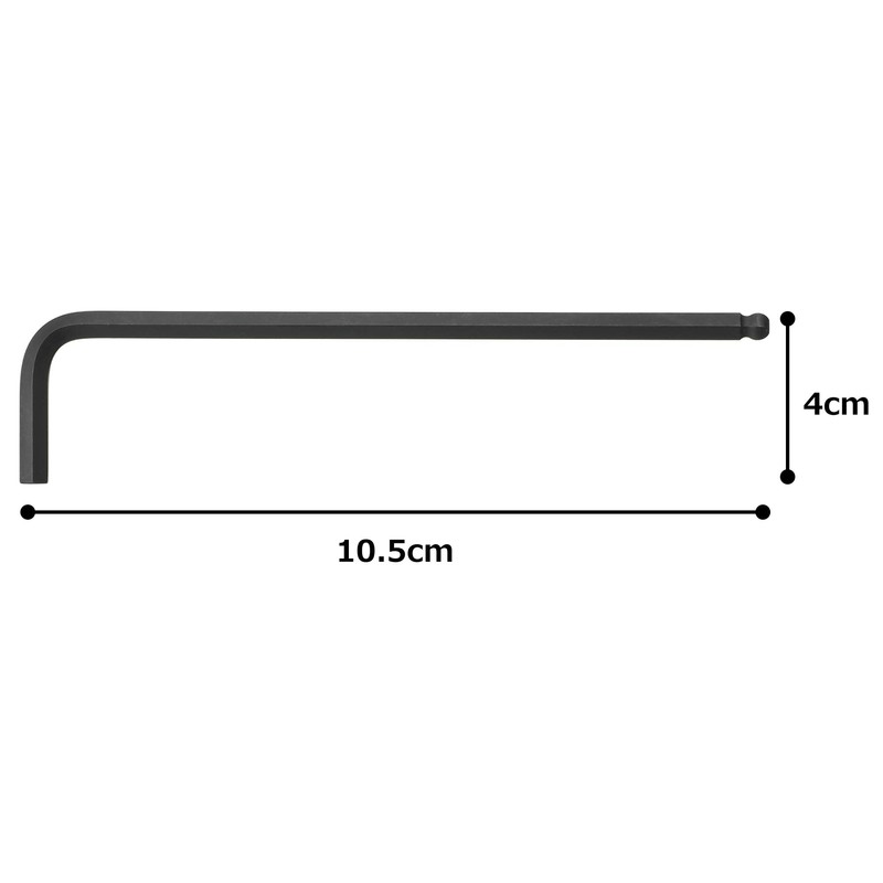 TONE BPLB-07 Long Ball Point L-Shaped Wrench, 7/32 inch Wide