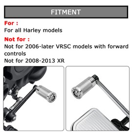 PSLER Motorcycle Shifter Peg Shift Lever CNC Billet Foot Pegs for Sportster Touring Softail Street Glide Road Dyna(Chrome)