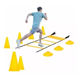 TOYGAGADE Entrenamiento De Fútbol 12 Tableros + 12 Conos + 1 Escalera