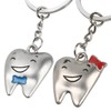 TRIXES Silver His and Hers Teeth Keyrings - Cute Couple