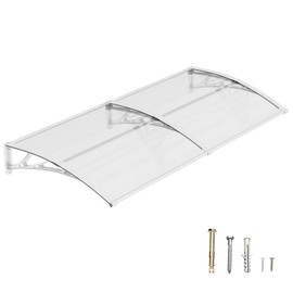 Awning for Door Entrance, 40x60 Inch Awnings for Patio, Durable Polycarbonate Window Awnings Exterior, UV Rain Snow Protection Canopy for House, Porch, Patio, Deck
