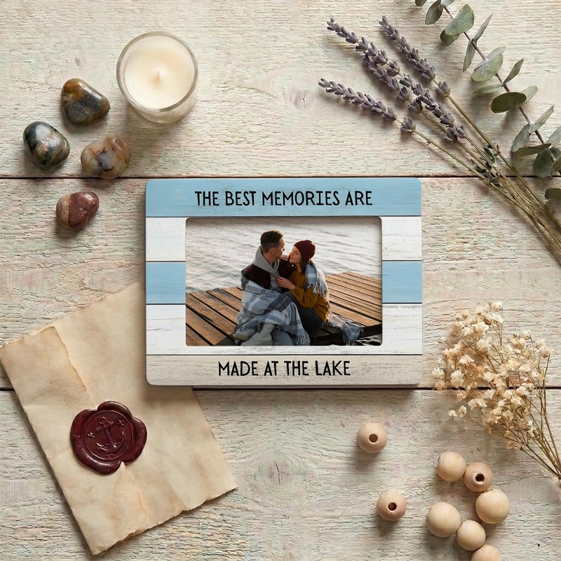 Lake House Gifts Coastal Picture Frame 4x6 for Desk Table