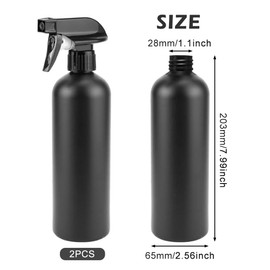 2er-Pack Sprühflaschen, 500 ml Pflanzen Sprühflaschen, leere Wasser Sprühflaschen, Friseur Sprühflaschen, Kunststoff Zerstäuber Sprühflaschen für Hausreinigung, Garten, Pflanzen, Blumen