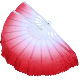 ZooBoo 2Pcs Traditional Chinese Folding Dance Fan - Elegant Taichi Kungfu Performance Accessory