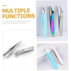 MERRYHAPY 3pcs Stainless Steel Cuticle Remover Tool Nail Art Tool Nail Trimmer Cuticle Clippers