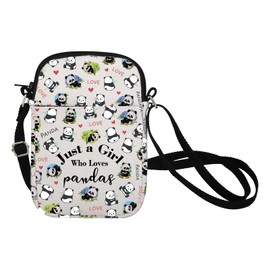 BNQL Panda Crossbody Bag Panda Gifts for Panda Lovers Just a Girl Who Loves Pandas Cell Phone Crossbody Purse Panda Sling Purse