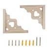 Antrader 2PCS Wooden Shelf Brackets,6" Wall Mount Natural Wood Bracket,Solid