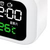 LED Alarm Clock Night Light USB Rechargeable Mirror Design Adjustable