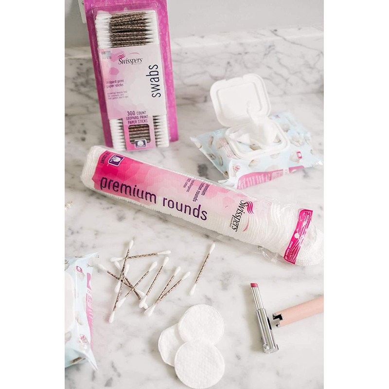 Swisspers Premium 100% Cotton Rounds, Hypoallergenic, 240 Count