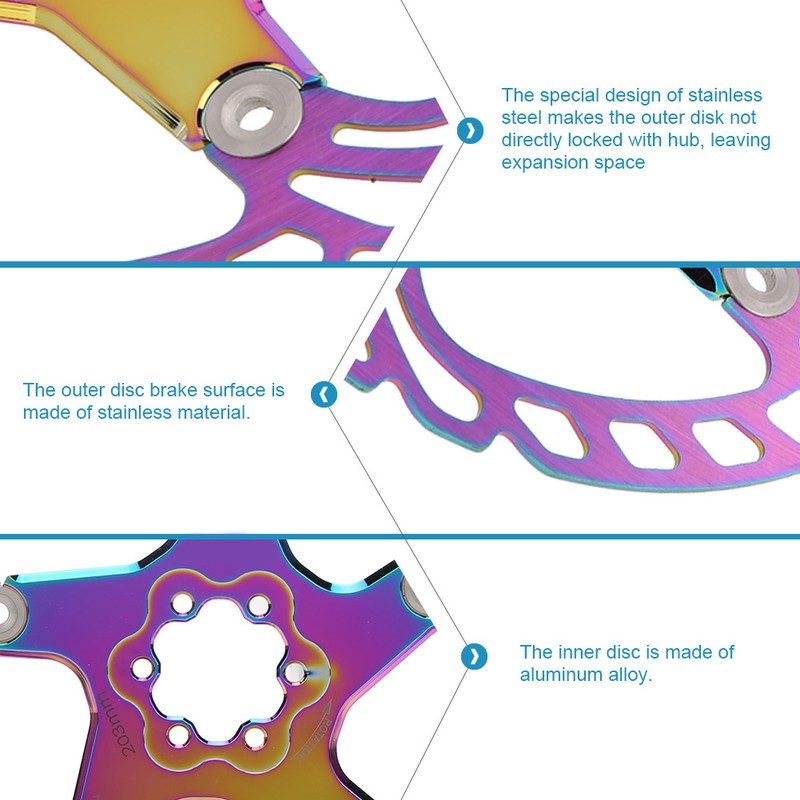 Quality Metal Mountain Bike Bicycle 203mm Five Nail Disc Brake