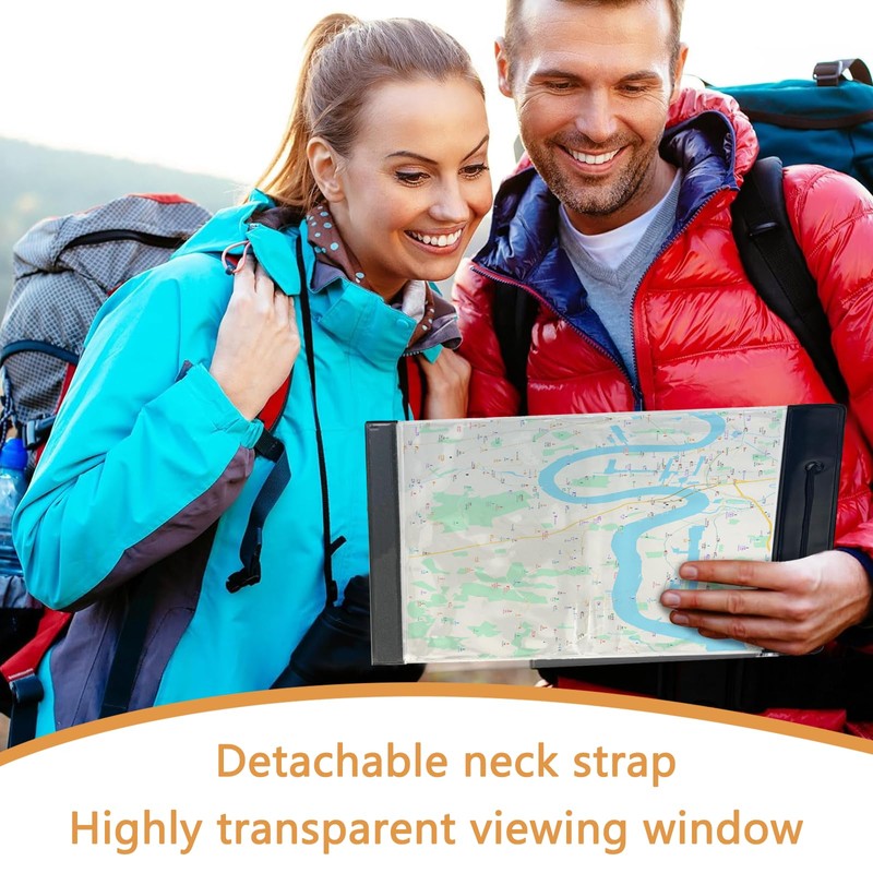 AmiCera Waterproof Map Case, Map Cases Waterproof Hiking, Document Holder