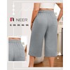 Neer 3 Pack Women's Capri Pants Plus Size Wide Leg