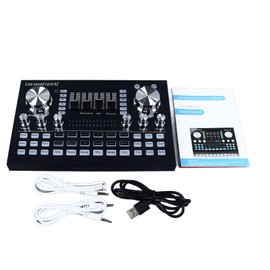 Live Sound Card Audio Mixer PC Mobile Phone Universal for Streaming Recording 48V