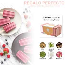 Moldes para Paletas de Hielo de 100 ml, 12 Cavidades Moldes de Silicona para Paletas, Reutilizable y Seguros para Alimentos, Sin BPA, para Niños y Familias, con Cepillo y Embudo, 100 Piezas Palos.