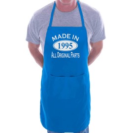 Print4U Made In 1995 30th Birthday BBQ Cooking Funny Novelty Apron Blue