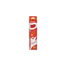 Lapices Chequeo Rojo Kores Triangular X 12 Unidades