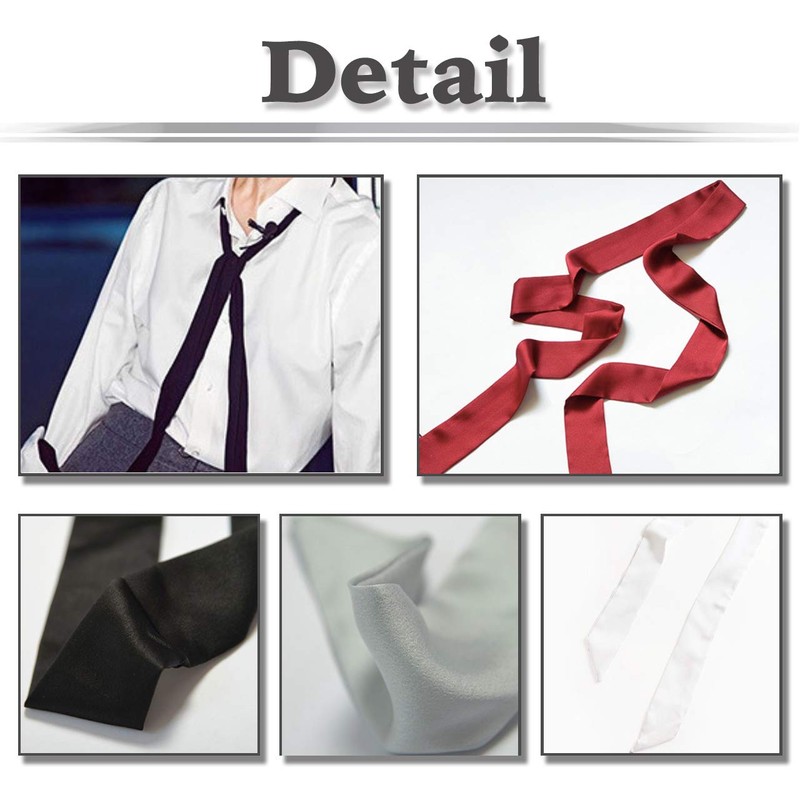 WHITE FANG MA077 Women's Stole Satin Scarf, Stylish, Thin, Ribbon