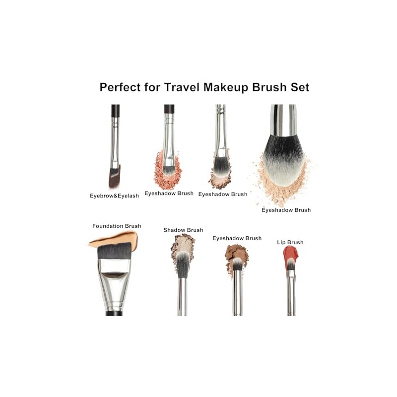 Juego de Brochas de Maquillaje de Viaje, Brochas de Maquillaje