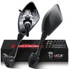 MZS Racing Motorcycle Mirrors, Fairing Rearview Side Mirror Adjustable Black