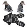 Dog Pajamas Warm Comfortable Stretchy 4 Legs Striped Dog Pajamas