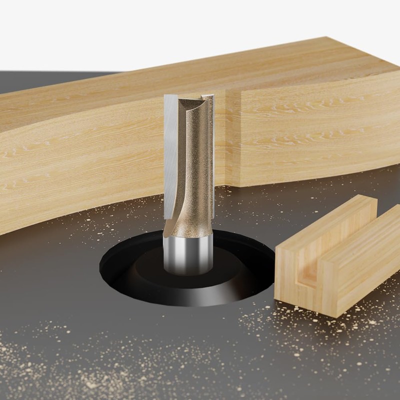 Router Bit Set for Woodworking, 1/2" Shank, Slotted Diameter 0.39inch，Straight