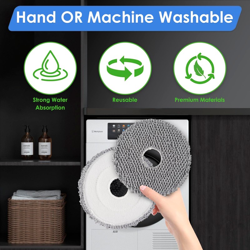 (4 Pack) Plus 505 Combo Replacement Mop Pads Compatible with