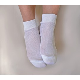 tittimitti 100% Mercerized Cotton Filo di Scozia Women's Ankle Socks 3-Pack. Made in Italy (EU 41-42 (10-11.5), White (3-Pack))