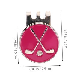 WOONEKY 4pcs Golf Hat Clip Decorative Ball Marker for Golfing Wear-Resistant Accessory Convenient Hat Adornment Present for Golfers