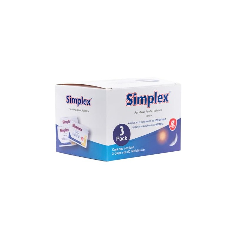 NARTEX LABS | Simplex Caja 180 Tabs Auxiliar Antiestrés E