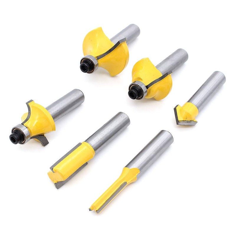 DingGreat 12 Pcs Carbide Tipped Router Bit Set, 8mm Shank