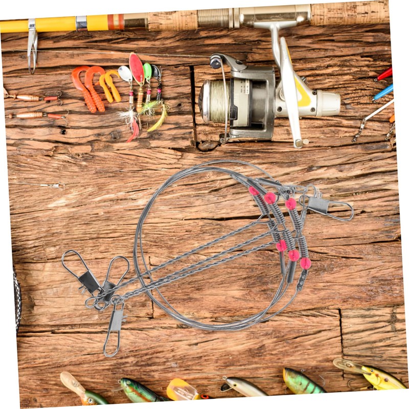 BESPORTBLE 5sets Fishing Wire Leader Rigs Hook Prevents Group Entanglement