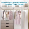 UNEED Ivory Velvet Hangers with Golden Hooks, 36 Pack -