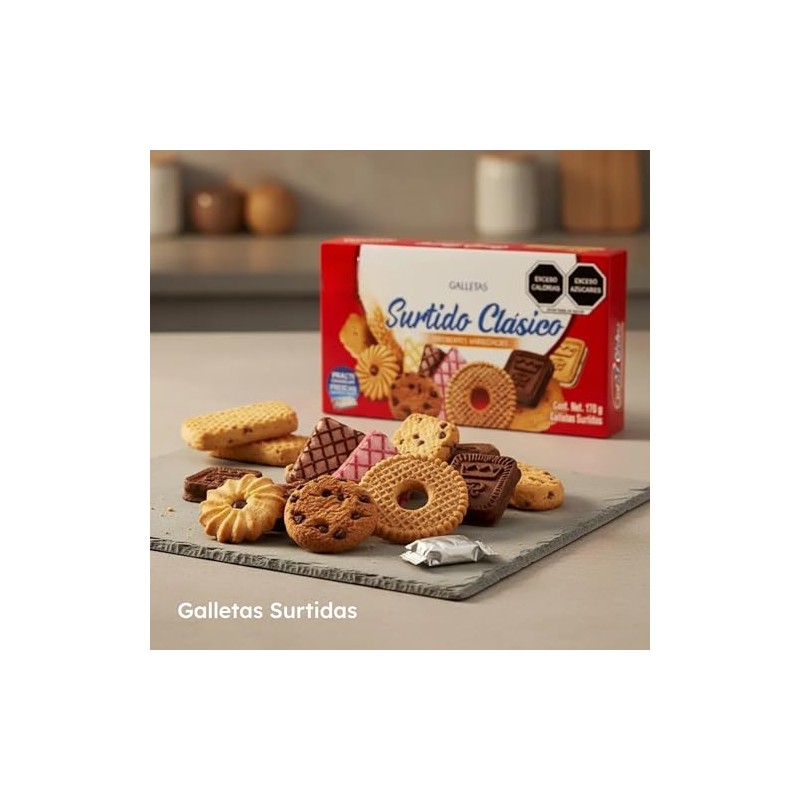 3 PACK Galletas Surtidas – Surtido fino, Clásico y Abanico,