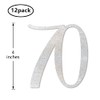 Silver Glitter 70th Birthday Centerpiece Sticks, 12-Pack Number 70 Table