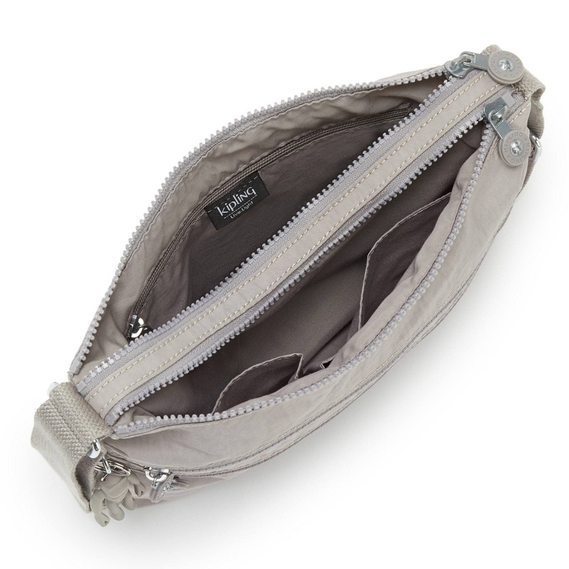Kipling Damen Alvar Umhängetasche, Grau Gris