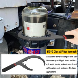5" 61090 Diesel Fuel Filter Wrench Metal For 5" Davco Diesel Pro 230, 232, 233, 234, 242, 243 and Shop Pro ST, Class 4, 5, & 6 Trucks, Pickup Trucks with 5 inch Inner Diameter