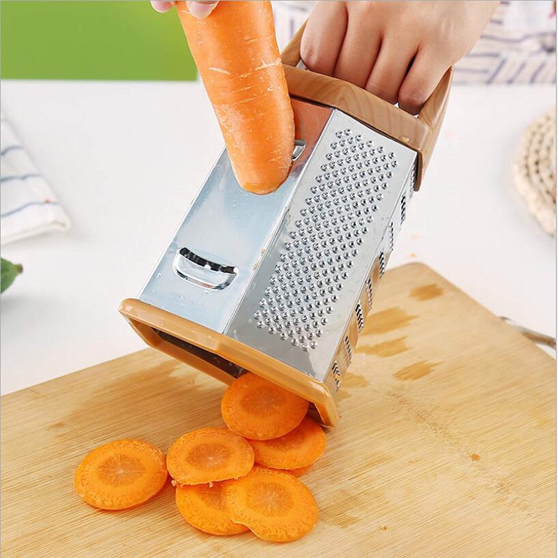 Square Grater Vegetable Slicer Stainless Steel 6 Grating Surfaces Multi