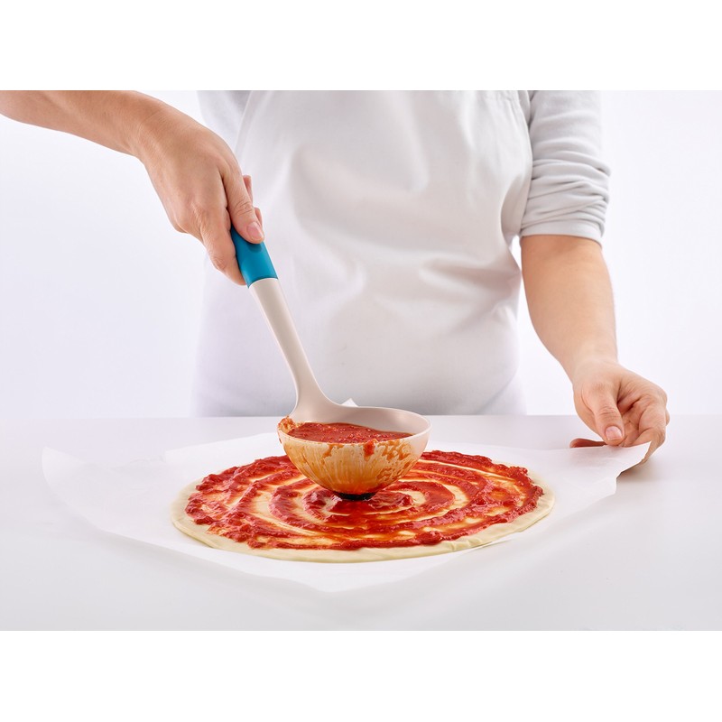 Lekue Sauce Roller Kitchen Ladle, Green/White