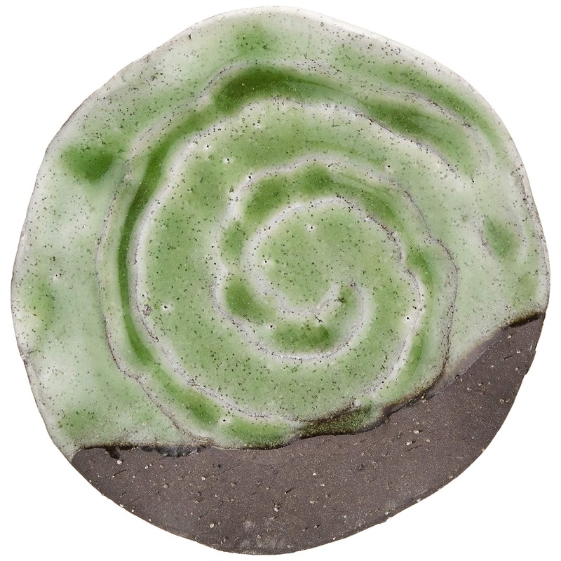 Ichikyu 589-05 Mino Ware Coffee Bowl Plate, Green