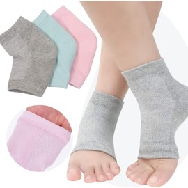3 Pares Calceta Talonera Hidratante Talones Resecos Talonera Sin Dedos Gel Hidratante Para Pies Ventilación Gel integrado Cuidado del talón diurno y nocturno