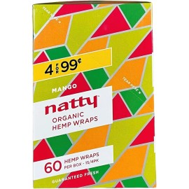 Natty Full Width Wraps 15 Packs Per Box 4 Wraps Per Pack (Mango)
