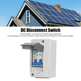 MEKOTRIN DC Circuit Breaker Solar Isolator Switch 63A 1000V - Miniature PV Solar Disconnect Switch with IP65 Water-resistant Cover for Solar Panel Grid System Home, RV Use