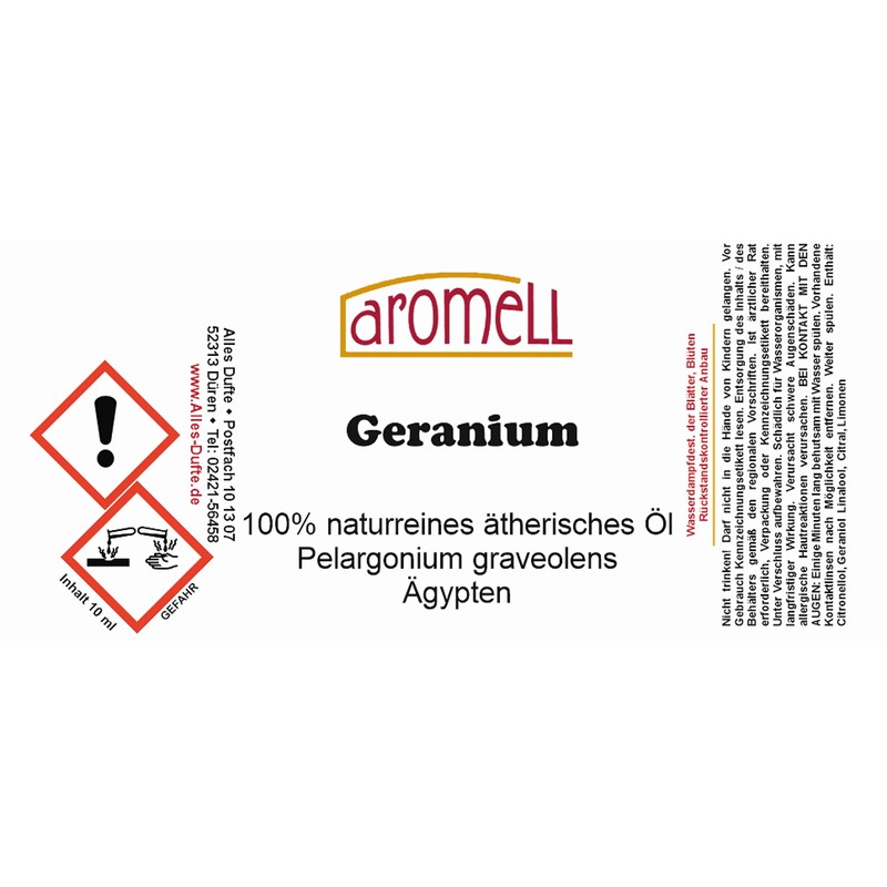 aromell Geranium - 100% Natural Pure Egypt Essential Oil 10ml