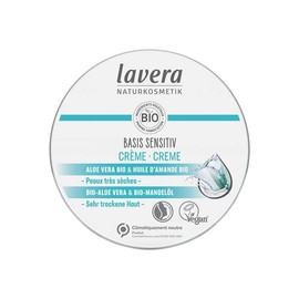 lavera Basis Sensitive Cream - Natural Cosmetics - Vegan - Organic Aloe Vera & Organic Almond Oil - Certified - 150 ml