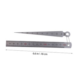 DOITOOL Stainless Steel Taper Gauge 1-15mm Gap Ruler Straight Ruler for Engineering Heavy Duty Mini Set