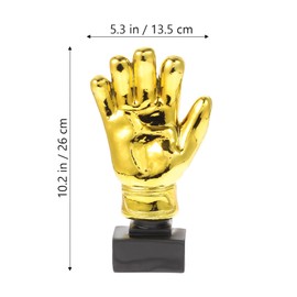 DECHOUS Goalkeeper Golden Glove Trophy Gloves Shape Soccer Match Award Cups for Party Favors Props Rewards Winning Prizes Competitions