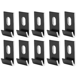 10Pcs Base Clips, Aluminium Greenhouses Fixture Set Garden Buildings Tube Clip for Greenhouse Film, Sunshade Nets, Frame Shelters(Black)