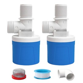 3/4" Top Inlet Water Float Valve, 2 Pack Automatic Water Level Control Valve For Water Tank Water Trough Pool Livestock Troughs Distille Solar Energy Auto Pot Aquarium