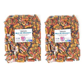 YANKEETRADERS Bit-O-Honey Retro Candy, Honey and Almond Flavored Taffy, Various Size Bulk Packs (2)