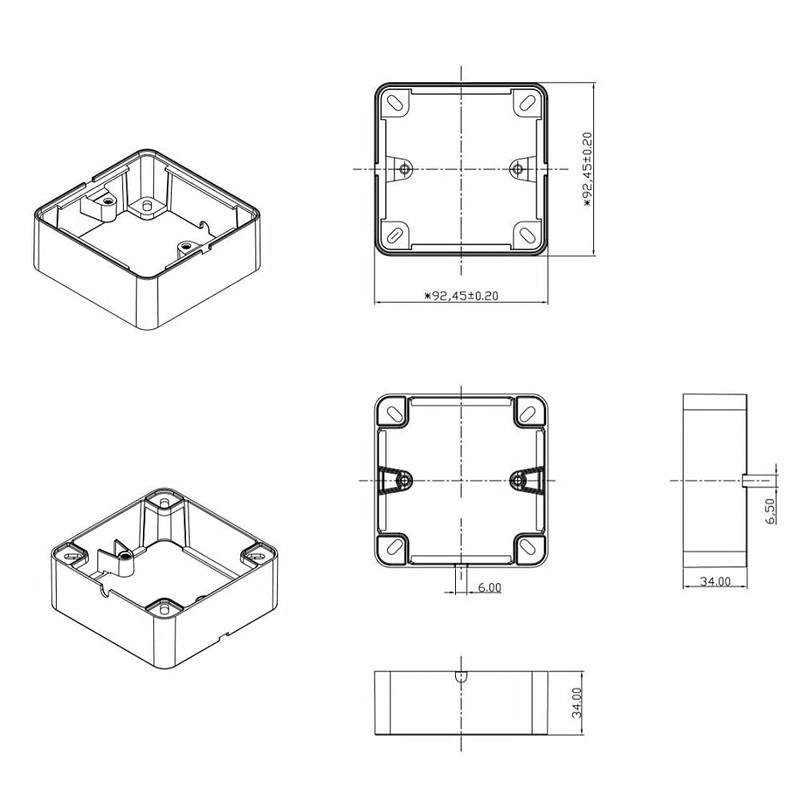 Knightsbridge 1GSBBC 1 Gang Surface Box in Brushed Chrome Effect,